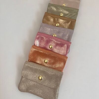 Suede purse 'Blush glitter' | 100% Suede | Meerdere kleuren