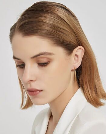 Boucles d'oreilles pendantes à barre fine et longue barre minimaliste 7