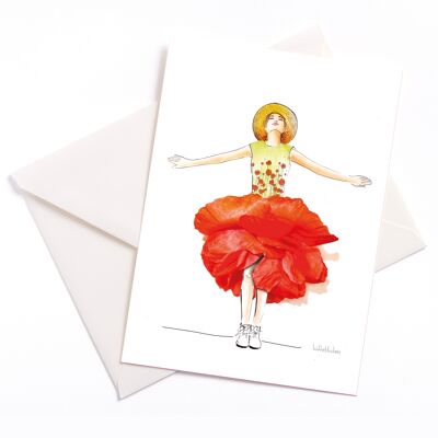 I love summer - card with color core and envelope | 100