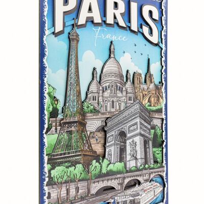 Cuadro 3D Monumentos Parisinos A4