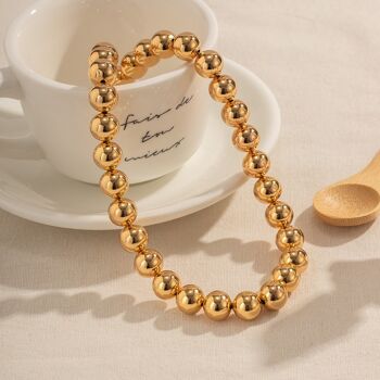 Collier de perles au look minimaliste et épais, empilable 6