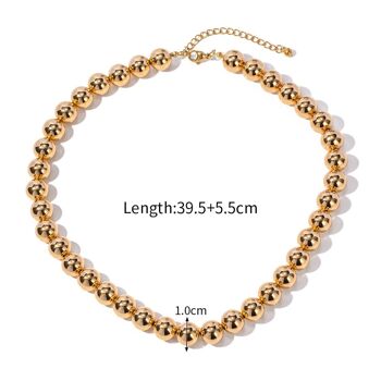 Collier de perles au look minimaliste et épais, empilable 7