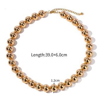 Collier de perles au look minimaliste et épais, empilable 8