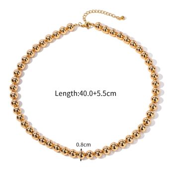 Collier de perles au look minimaliste et épais, empilable 9