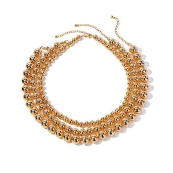 Collier de perles au look minimaliste et épais, empilable 10