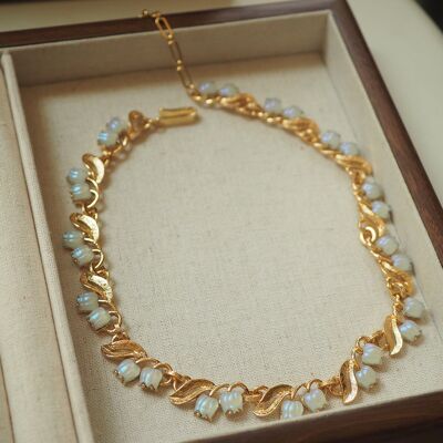 Moonlight Muguet - Collar vintage de lirio del valle