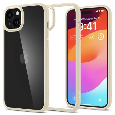 Spigen Crystal Hybrid, beige muto - iPhone 15 Plus