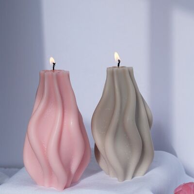 Wavy Pillar Candle