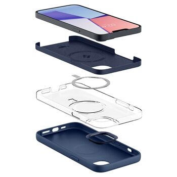 Spigen Silicone Fit MagSafe, bleu marine - iPhone 14 Plus 4