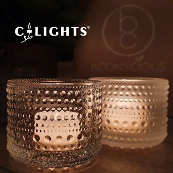 Bougies chauffe-plat naturelles C-lights | NOUVEAU PACK | 40 pièces | Végétalien | Cire 100 % végétale et mèche en coton écologique. 7