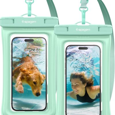 Spigen Aqua Shield WaterProof Floating Case A610 2 Pack, mint