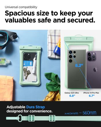 Spigen Aqua Shield Étui flottant étanche A610, lot de 2, menthe 2