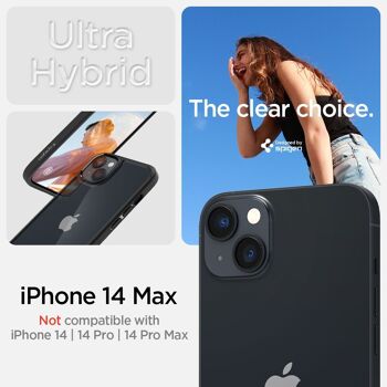 Spigen Crystal Hybrid, noir mat - iPhone 14 Plus 4
