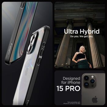 Spigen Crystal Hybrid, noir mat - iPhone 15 Pro 10