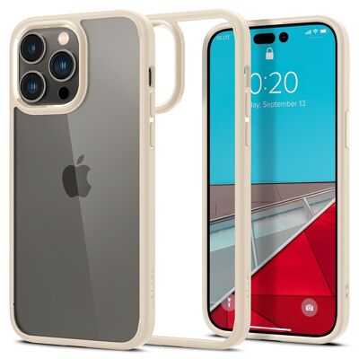 Spigen Crystal Hybrid, sand beige - iPhone 14 Pro Max