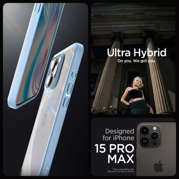 Spigen Crystal Hybrid, bleu sierra - iPhone 15 Pro Max 5