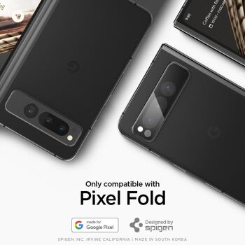 Pack de 2 Spigen Glass EZ Fit Optik Pro, noir - Google Pixel Fold 2