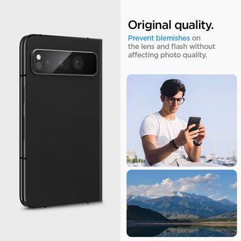 Pack de 2 Spigen Glass EZ Fit Optik Pro, noir - Google Pixel Fold 4