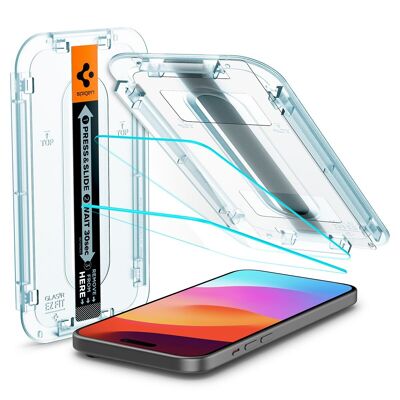 Spigen Glass tR EZ Fit 2 Pack, transparent – ​​iPhone 15