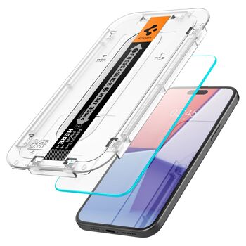 Spigen Glass tR EZ Fit 2 Pack, transparence - iPhone 15 2
