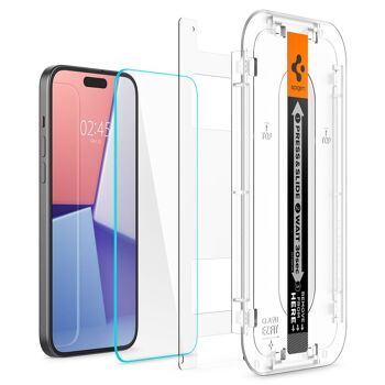 Spigen Glass tR EZ Fit 2 Pack, transparence - iPhone 15 7