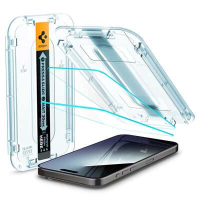 Spigen Glass tR EZ Fit 2 Pack, transparent – ​​iPhone 15 Pro