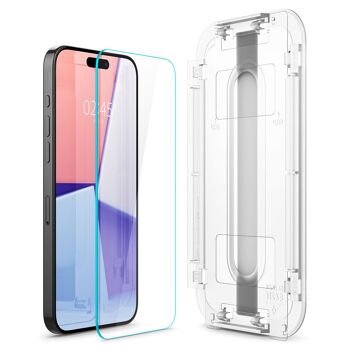 Spigen Glass tR EZ Fit 2 Pack, transparence - iPhone 15 Pro 4