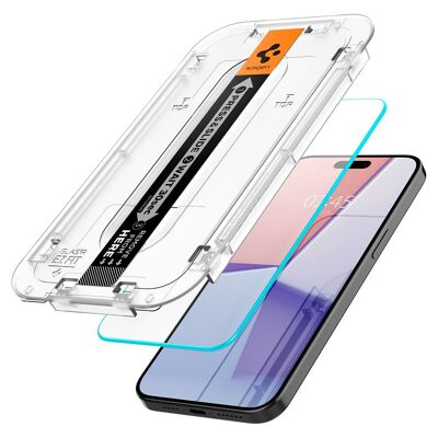 Confezione da 2 Spigen Glass tR EZ Fit, trasparenti - iPhone 15 Pro Max
