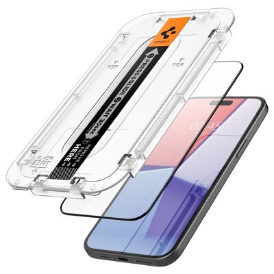 Confezione da 1 Spigen Glass tR EZ Fit HD, Nero FC - iPhone 15