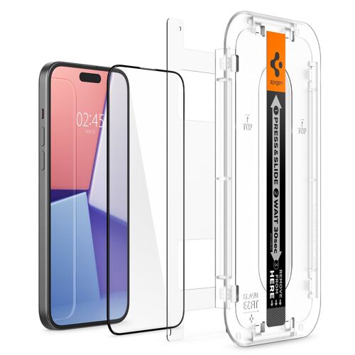 Spigen Glass tR EZ Fit HD 1 Pack, FC Black - iPhone 15 Plus