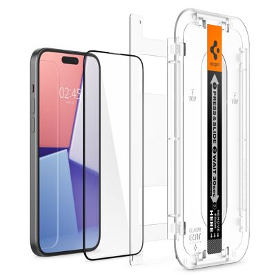 Spigen Glass tR EZ Fit HD 1 Pack, FC Schwarz – iPhone 15 Plus