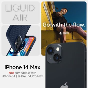Spigen Liquid Air, bleu marine - iPhone 14 Plus 4