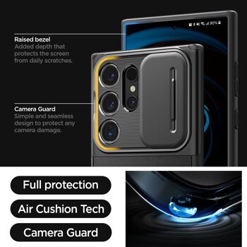 Spigen Optik Armor, noir - Samsung Galaxy S24 Ultra 4