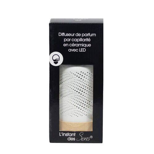 DIFFUSEUR DE PARFUM PAR CAPILLARITE EN CERAMIQUE AVEC LED NO 2