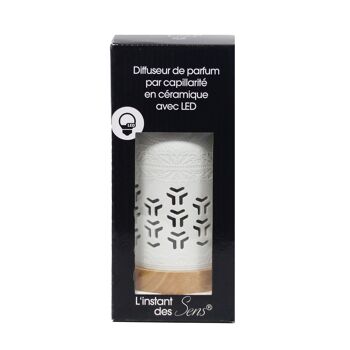 DIFFUSEUR DE PARFUM PAR CAPILLARITE EN CERAMIQUE AVEC LED NO 3 1