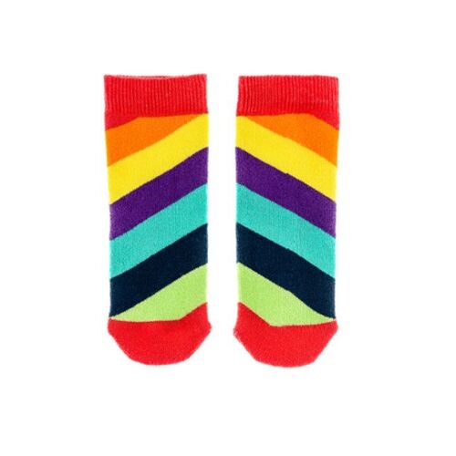 Diagonal Rainbow Squelch Tots Sock