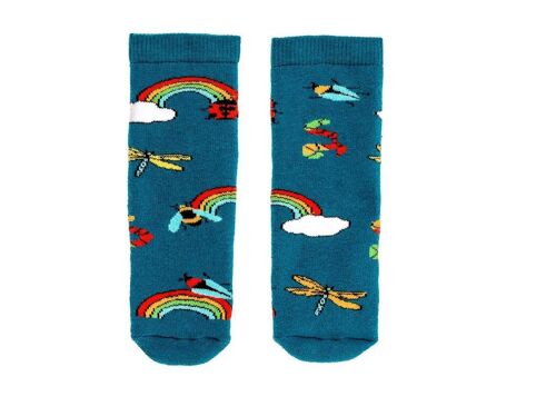 Rainbow Bugs Squelch Tots Sock