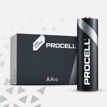 PROCELL : Pack de 10 Piles Alcalines Duracell (1.5V) 2