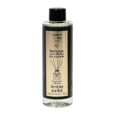 RECHARGE POUR DIFFUSEUR CAPILLARITE - FRAGRANCE AMBRE SANTAL - INSTANT DES SENS 200ML