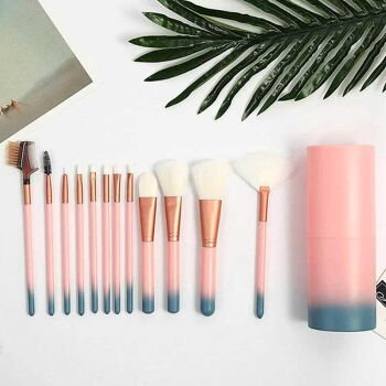 PROFESSIONAL MAKEUP BRUSHES : Set de 12 Pinceaux de Maquillage avec Etui 12