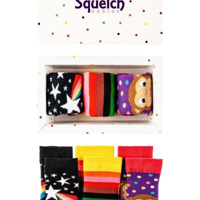 Caja de calcetines para bebé Squelch