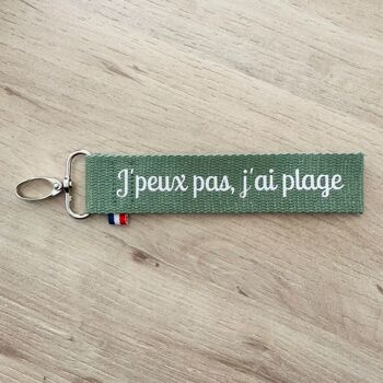 Porte clés, J'peux pas j'ai plage