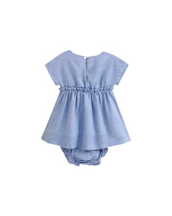Robe bébé fille avec culotte bleue avec poisson K42-29414172 2