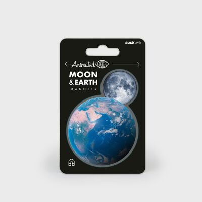 ANIMATED MOON & EARTH MAGNETS