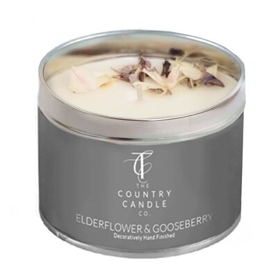 Pastels - Elderflower & Gooseberry Tin Candle