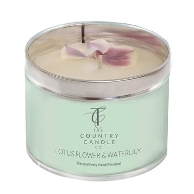 Pastels - Lotus Flower & Waterlily Tin Candle