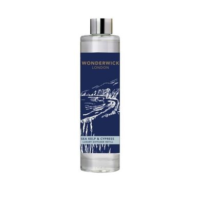 Wonderwick London - Marine - Recharge pour diffuseur de varech et de cyprès 200 ml