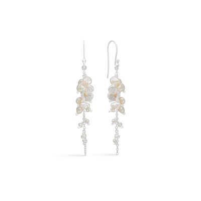 Adele earrings pearl silver