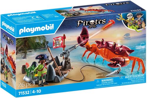 Playmobil 71532 - Pirate Et Crabe Géant