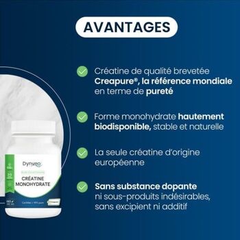 CRÉATINE MONOHYDRATE - QUALITÉ BREVETÉE CREAPURE® - 1 KG 3